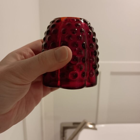 Vintage 1974 red hobnail fairy lamp light - Picture 6 of 9